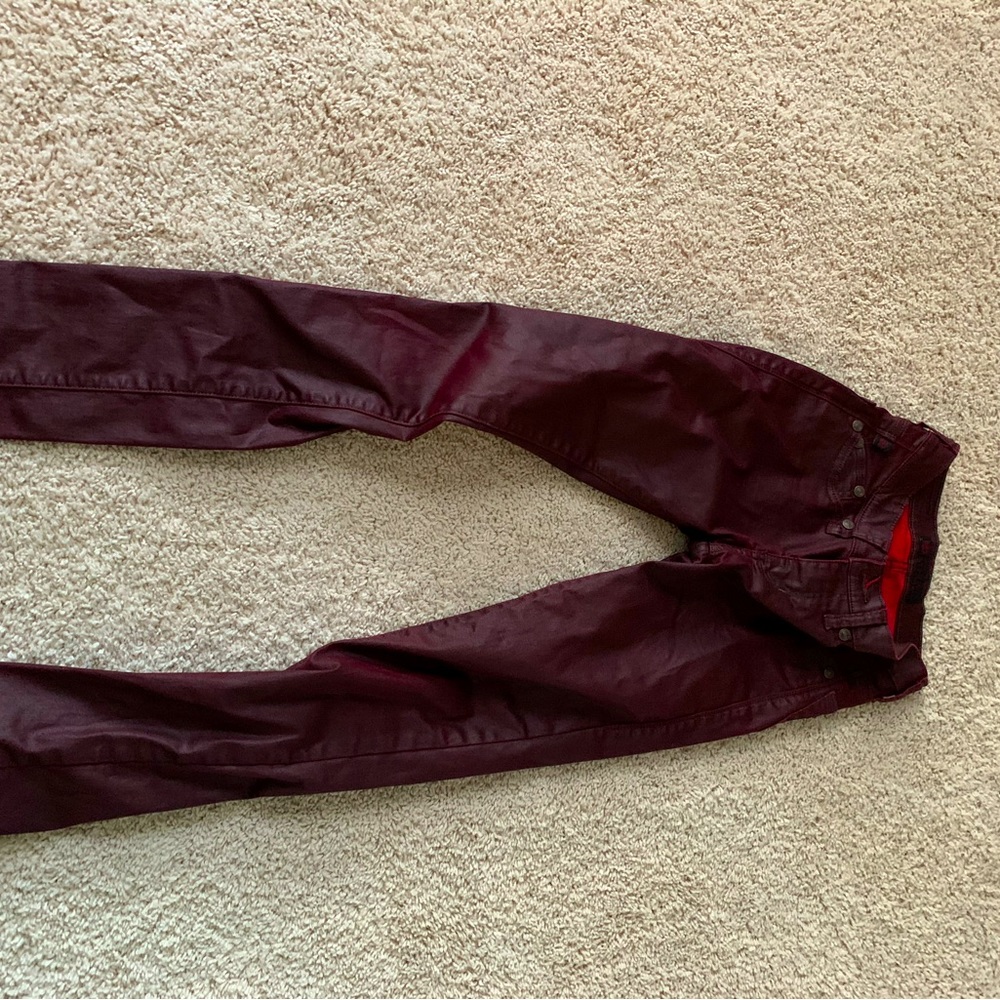 Rock and Republic Berlin Red Coated Jeans size 0